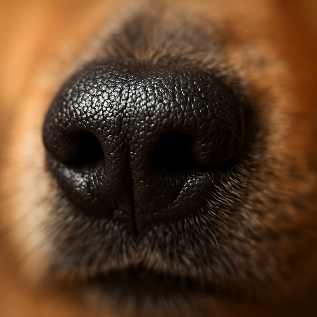 Gros plan sur le nez d'un chien montrant la puissance de son odorat